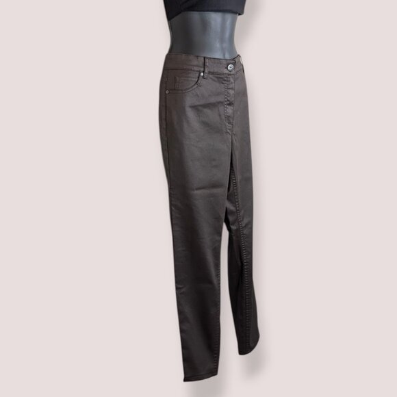 Olsen Brown Mona Slim Pants - Picture 4 of 11